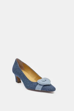 Parton Buckle Pump Denim