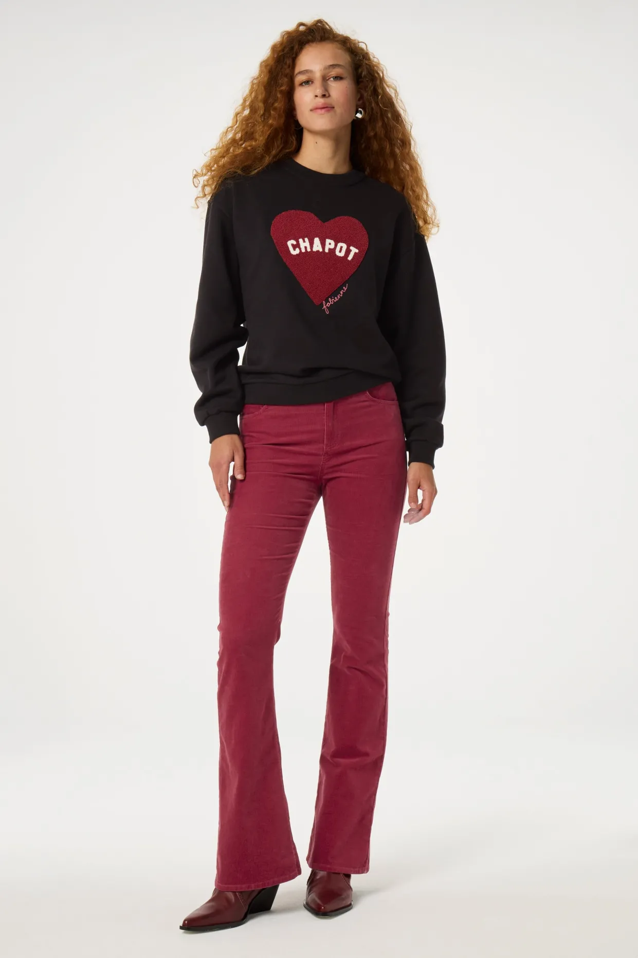 Terry Sport Heart Sweater